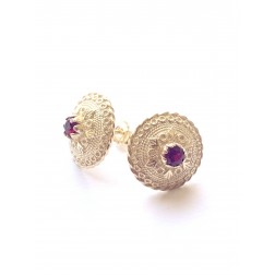 Orecchini Bottone 3 Lobo Giallo16 mm