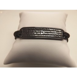 Bracciale Piastra Nero