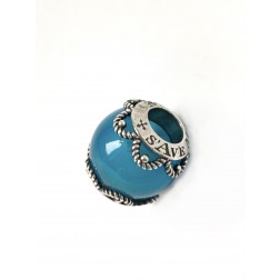 Bead pietra blu liscia