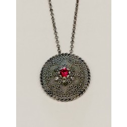 Collana Bottone 2 Brunita 22mm