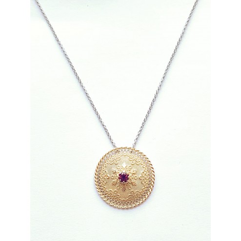 Collana Bottone 3 Gialla 16mm