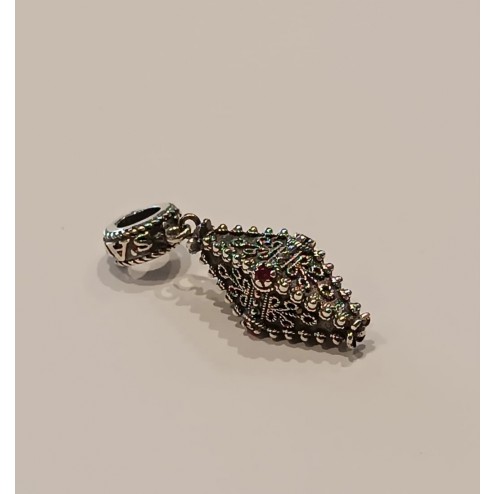 Bead pendente Lanthioni pietre rosse