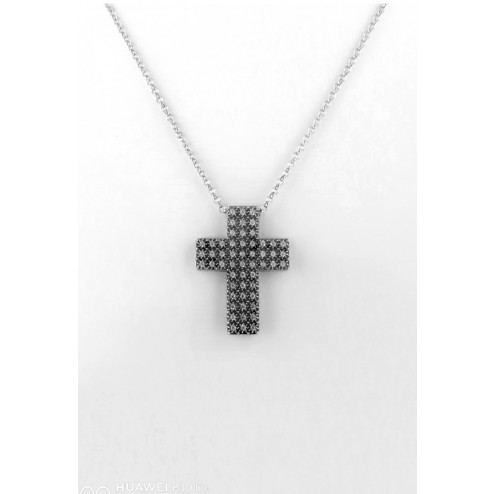Collana Croce Zirconi  Grande Brunita