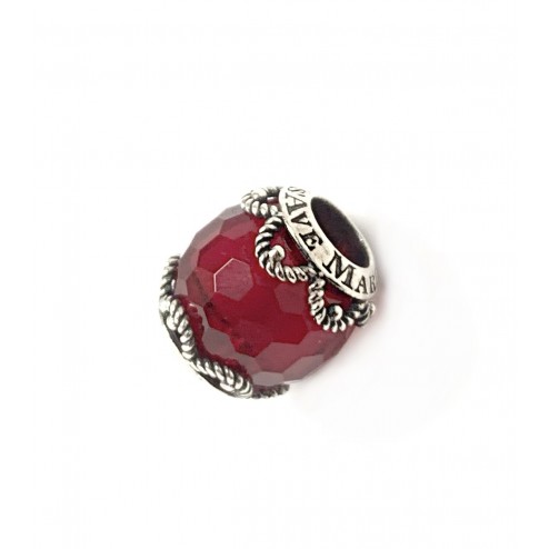 Bead pietra sfaccettata Rossa