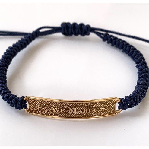 Bracciale piastra con scritta s’Ave Maria Giallo