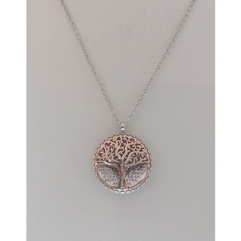 Collana  Vida Mea  3-Albero Rosa Corbula Bianca