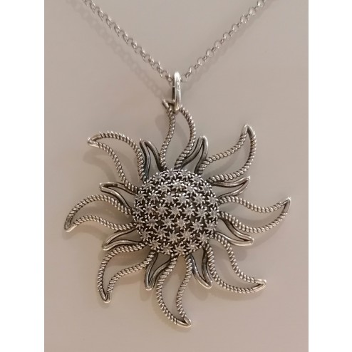 Collana Sole 1 Zirconi brunito