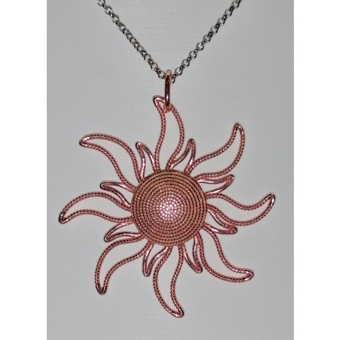 Collana Sole 1 Corbula rosa