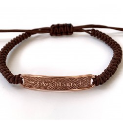 Bracciale piastra con scritta s’Ave Maria Rosa