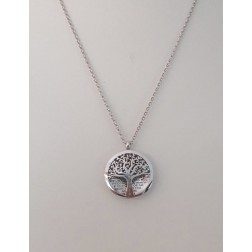 Collana  Vida Mea 3 - 20mm Albero Bianco Corbula Bianca