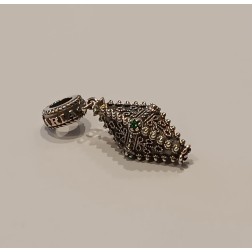 Bead pendente Lanthioni pietre verdi