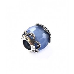 Bead Pietra sfaccettata azzurra