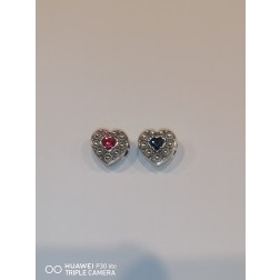Bead Cuore Campidanese Rosso e Blù