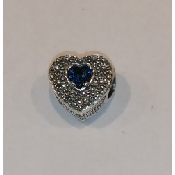 Bead Cuore Nuorese Pietra Blu