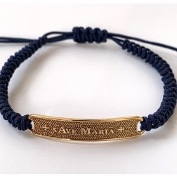 Bracciale piastra con scritta s’Ave Maria Giallo