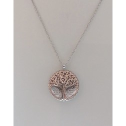 Collana  Vida Mea  3-Albero Rosa Corbula Bianca