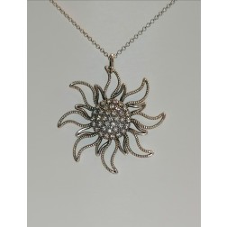 Collana Sole 1 Zirconi bianco