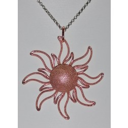 Collana Sole 1 Corbula rosa