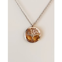 Collana  Vida Mea  4 Albero Bianco Corbula Gialla